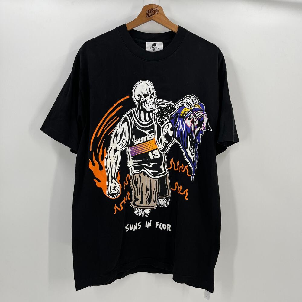 Warren Lotas WL Hammer NBA Phoenix Suns in Four Steve Nash Playoffs Tee M